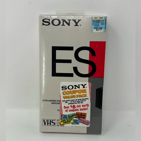 Sony ES T-120 VHS Tape New Sealed Blank B6 - Picture 1 of 3